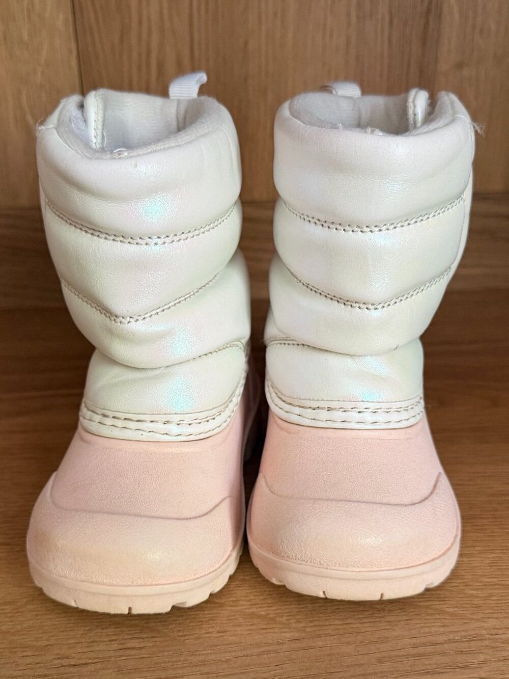 Girls Snow Boots Pink and White Carters Size 5 Toddler